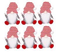 Hbbgdiy Porta di Posate di Natale 6pcs Cartoon Senza Volto GNOME Knife Fork Holds da Tavolo Festivo Set per Decorazioni per la tavola per la Cena di Natale e Raccolta di Vacanze, Tipo 1