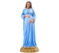 Hbbgdiy Statua della Vergine Maria 8, 4 pollici Immacolata Incinta Madre Maria Figura in resina Decorazione della tavola cattolica Beata Statua Madre Beata in piedi realistica Casa reli
