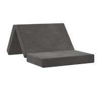 HBBMGYD Divano letto pieghevole 80 x 67 x 45 cm, grigio scuro, tessuto | Custodia a zip lavabile in lavatrice, mecanismo regolabile manualmente, schiuma leggera che assorbe le forme