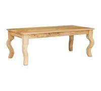 HBBMGYD Tavolino da caffè marrone 110 x 55 x 40 cm in legno di mango | Linee nitide,stile minimalista,tonalità terrose,spazio e chic,grano del legno,uso salone
