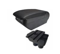 HBBTUTGK Auto Bracciolo Portaoggetti Centrale con Porta USB Multifunzione Regolabile Custodia Impermeabile per Corrimano per VW per T&Ouran per Caddy(H Black Line 4USB)