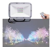 HBBursts 20W LED Flood Light with Remote,RGBW Colors Changing,4 Mode Outdoor Decor Landscape Lights for Yard Garden Playground(1 Pack)