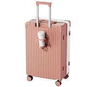 HBBursts Bagagli Rigidi, Valigia Trolley Con Ruota Girevole Ad Alto Volume, Design Di Separazione Dello Spazio, Resistente Alle Cadute E Alla Pressione (Color : 22 Rack, Size : Rose White)