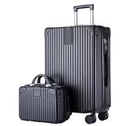 HBBursts Bagagli Rigidi, Valigia Trolley Con Ruota Girevole Ad Alto Volume, Design Di Separazione Dello Spazio, Resistente Alle Cadute E Alla Pressione (Color : 22 Bag, Size : Black)