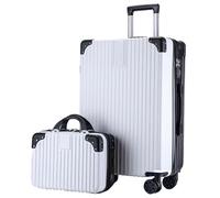 HBBursts Bagagli Rigidi, Valigia Trolley Con Ruota Girevole Ad Alto Volume, Design Di Separazione Dello Spazio, Resistente Alle Cadute E Alla Pressione (Color : 22 Bag, Size : Black White)