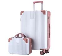 HBBursts Bagagli Rigidi, Valigia Trolley Con Ruota Girevole Ad Alto Volume, Design Di Separazione Dello Spazio, Resistente Alle Cadute E Alla Pressione (Color : 20 Bag, Size : Rose White)