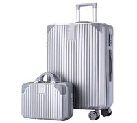 HBBursts Valigia Rigida, Trolley Con Ruota Universale Girevole Ad Alto Volume Con Borsa For Il Trasporto, Resistente A Cadute E Pressione, Non Facile Da Deformare (Color : 20 Bag, Size : Silver)