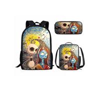 (HBCS771CGK) Set di zaini scolastici per bambini alla moda, motivo: The Nightmare Before Christmas,