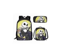 (HBCS786CGK) Set di zaini per la scuola dei bambini alla moda Nightmare Before Christmas, set da 3 pezzi,