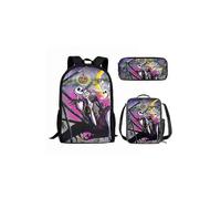 (HBCS791CGK) Set di zaini per la scuola dei bambini alla moda Nightmare Before Christmas, set da 3 pezzi,
