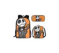 (HBCS797CGK) Set di zaini per la scuola dei bambini alla moda Nightmare Before Christmas, set da 3 pezzi,