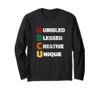 HBCU Africano Umiliato Benedetto Creativo Unico Storia Nera Maglia a Manica