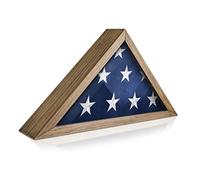 Hbcy Creations - Custodia rustica per bandiera per bandiera da sepoltura per veterani americani, 15 x 29 m