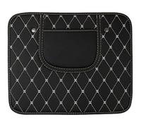 HBDTNTKF 2 Pezzi Auto Sedile Anti Calcio Cuscino per Nissan Qashqai J12 2021-2023, Copri Protezione Schienale PU Pelle Seggiolino AntiGraffio Tappetino Organizer,Short-A/Black
