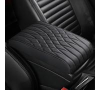 HBDTNTKF Tappetino Bracciolo Auto per Toyota Hilux Double Cab 2001-2025, BracciolI Cuscino Console Centrale Dell'Imbottitura Impermeabile Antiscivolo Accessori,A/Black
