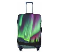 HBDVHZ Copertura per bagagli con stampa di pittura dell'aurora boreale, accessori da viaggio leggeri alla, Nero , L