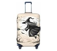 HBDVHZ Copertura per bagagli con stampa di strega di Halloween, accessori da viaggio leggeri alla moda, Nero , M