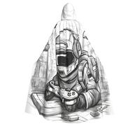 HBDVHZ Mantello con cappuccio monocromatico a figura intera, con stampa da gioco, per adulti, mantello di carnevale, costume in maschera, unisex