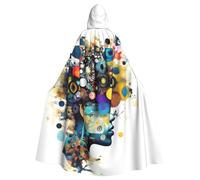 HBDVHZ Mantello con cappuccio per adulti, con stampa di intelligenza artificiale, costume in maschera, unisex