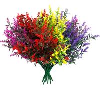 Hbell 12 Fasci Di Fiori Artificiali Da Esterno, Resistenti Ai Raggi UV, Piante F