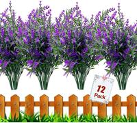 Hbell 12 Fasci Di Fiori Artificiali Da Esterno, Resistenti Ai Raggi UV, Piante F