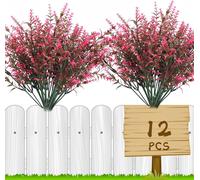 Hbell 12 Fasci Di Fiori Artificiali Da Esterno, Resistenti Ai Raggi UV, Piante F