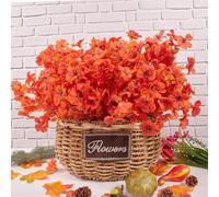 HBell 12 fasci di fiori artificiali per esterni, resistenti ai raggi UV, piante finte in plastica per interni ed esterni, piante da appendere, giardino, portico, finestra, casa, decorazione per
