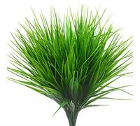 HBell, 12 piante artificiali, in plastica, erba, grano, resistenti ai raggi UV, piante da esterno, per casa, giardino, matrimoni, interni ed esterni, decorazione (erba)