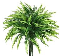 HBell Piante finte artificiali, 12 fasci di arbusti verdi resistenti ai raggi UV, per interni ed esterni, da appendere, per decorare la casa e il giardino