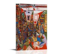 HBEOOP Pablo Picasso - Stampa artistica da parete su tela, motivo: Las Meninas, stampa artistica da parete per soggiorno, camera da letto, 60 x 90 cm