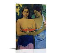 HBEOOP Paul Gauguin - Stampa artistica da parete su tela, motivo: due donne di Tahiti, stampa artistica da parete, moderna decorazione per camera da letto, 20 x 30 cm