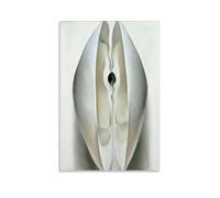 HBEOOP Stampa artistica da parete su tela, motivo: Georgia O'Keeffe (conchiglia leggermente aperta a vongola), per camera da letto e soggiorno, 20 x 30 cm