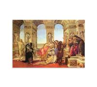 HBEOOP Stampa artistica da parete su tela, motivo: Sandro Botticelli (Calunnia di Apelle), decorazione artistica da parete per soggiorno e camera da letto, 50 x 75 cm