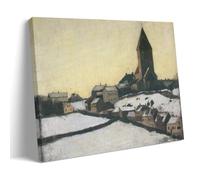 HBEOOP Stampa artistica su tela, motivo: Edvard Munch, famosa chiesa di Aker, decorazione artistica da parete per la casa, 30 x 45 cm