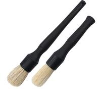 HBERCAI 2 Pezzi Pennello Pulizia Auto Interni,Pennelli Detailing Auto Kit Pulizia Interni Auto Pennelli Setole Morbide Detailing Auto con Foro per Gancio,per la Rimozione della Polvere degli Interni
