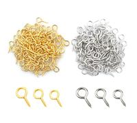 HBERCAI 600 Pezzi Occhielli a Vite,Mini Viti a Occhiello Ganci a Occhiello Ganci a Vite Filettati,Bulloni a Occhiello Ganci Avvitabili per Parete,Impiccagione,Fai da te Artigianato (12mm/10mm/8mm)