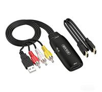 HBFQMDJLX Convertitore da HDMI ad AV con cavo RCA, 1080P PAL/NTSC, adattatore da HDMI a video composito per PS4/PC/laptop/set-top box a TV/proiettore/monitor, Plug and Play con cavo di alimentazione