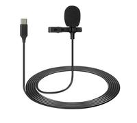 HBFQMDJLX Microfono lavalier USB-C, microfono a condensatore omnidirezionale a 360° per registrazione cristallina su smartphone/PC, struttura in metallo per vlog, interviste, lezioni online