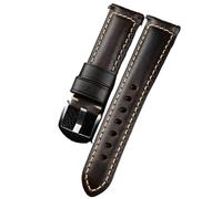 HBGRVCKS Cinturino For Orologio In Vera Pelle Da 18-26 Mm, Unisex, For Orologio Al Quarzo O Smartwatch, Cinturino Di Ricambio.(3 colors - silver buckle,26mm)
