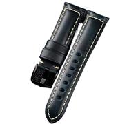 HBGRVCKS Cinturino For Orologio In Vera Pelle Da 18-26 Mm, Unisex, For Orologio Al Quarzo O Smartwatch, Cinturino Di Ricambio.(2 colors - black buckle,23mm)