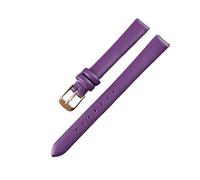 HBGRVCKS Cinturino for orologio in vera pelle da 8 10 12 14 16 18 20 22 24 mm, cinturino unisex, accessori for orologi(Purple-rose gold buckle,16mm)