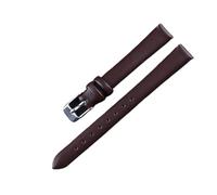 HBGRVCKS Cinturino for orologio in vera pelle da 8 10 12 14 16 18 20 22 24 mm, cinturino unisex, accessori for orologi(Dark brown-silver buckle,22mm)