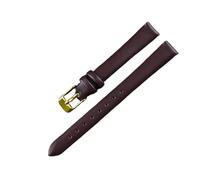 HBGRVCKS Cinturino for orologio in vera pelle da 8 10 12 14 16 18 20 22 24 mm, cinturino unisex, accessori for orologi(Dark brown-gold buckle,20mm)