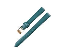 HBGRVCKS Cinturino for orologio in vera pelle da 8 10 12 14 16 18 20 22 24 mm, cinturino unisex, accessori for orologi(Green 1-rose gold buckle,16mm)