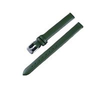 HBGRVCKS Cinturino for orologio in vera pelle da 8 10 12 14 16 18 20 22 24 mm, cinturino unisex, accessori for orologi(Green 2-silver buckle,10mm)