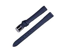 HBGRVCKS Cinturino for orologio in vera pelle da 8 10 12 14 16 18 20 22 24 mm, cinturino unisex, accessori for orologi(Dark blue-silver buckle,22mm)