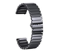 HBGRVCKS Cinturino in Ceramica a sgancio rapido da 20 mm a 22 mm, Cinturino di Ricambio Unisex for smartwatch o Orologi al Quarzo, Accessori for Orologi(One Bead - Black_20mm)