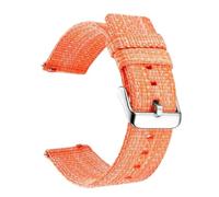 HBGRVCKS Cinturino in Nylon for Orologio da 18 mm, 20 mm, 22 mm, Unisex, in Tessuto, for Orologio al Quarzo o smartwatch, Cinturino di Ricambio.(Orange_22mm)