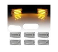 HBGURM 2 Pezzi Luci Di Posizione Laterali Dinamiche Indicatori Di Direzione Per Auto Lampeggianti Per Peugeot Per Boxer 2006-2021 Freccia Laterale(6PCS Silver)