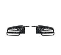 HBGURM Copri Specchietti Laterali per Mercedes per Benz W176 W246 W212 W204 C117 X156 X204 W221 C218 A B C E S CLA GLA GLK Class Nero Sostituire (Forged Carbon Look)